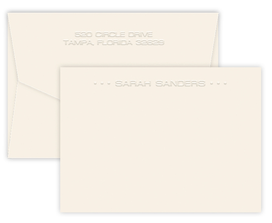 Triple Thick Boulevard Embossed Flat Note Cards